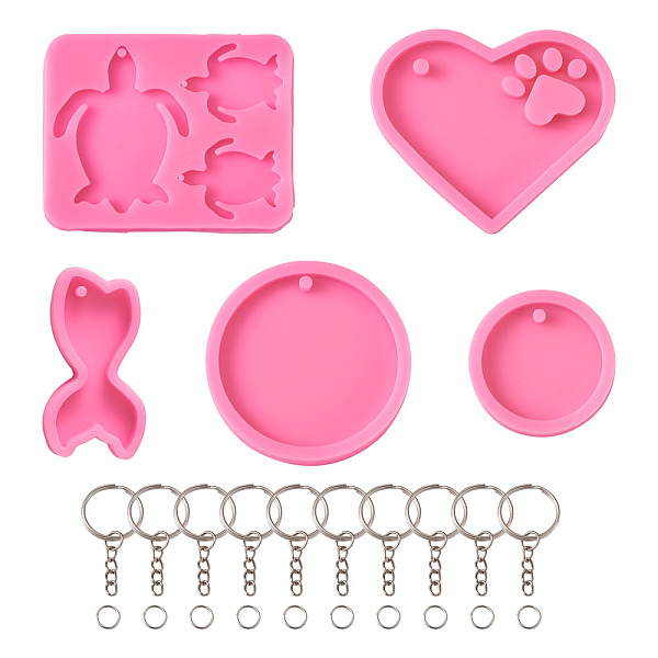 PandaHall DIY Keychain Silicone Molds Kits, with Peg Silicone Pendant Molds, Iron Keychain Clasp Findings, Brass Open Jump Rings, Pearl Pink...
PandaHall DIY Keychain Silicone Molds Kits, with Peg Silicone Pendant Molds, Iron Keychain Clasp Findings, Brass Open Jump Rings, Pearl Pink...