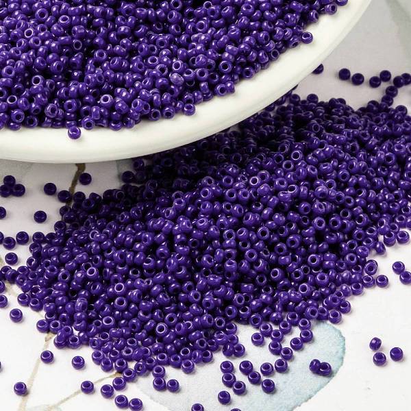PandaHall MIYUKI Round Rocailles Beads, Japanese Seed Beads, (RR414) Opaque Cobalt, 15/0, 1.5mm, Hole: 0.7mm, about 5555pcs/bottle..., Blue
PandaHall MIYUKI Round Rocailles Beads, Japanese Seed Beads, (RR414) Opaque Cobalt, 15/0, 1.5mm, Hole: 0.7mm, about 5555pcs/bottle..., Blue