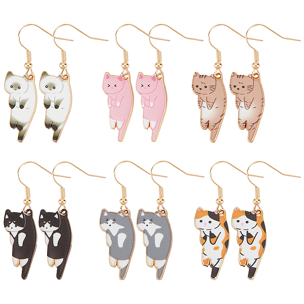 PandaHall ANATTASOUL 6 Pairs 6 Colors Cat Theme Enamel Dangle Earrings, Light Gold Alloy Jewelry for Women, Mixed Color, 43.5mm, Pin: 0.7mm..., Multicolor
PandaHall ANATTASOUL 6 Pairs 6 Colors Cat Theme Enamel Dangle Earrings, Light Gold Alloy Jewelry for Women, Mixed Color, 43.5mm, Pin: 0.7mm..., Multicolor