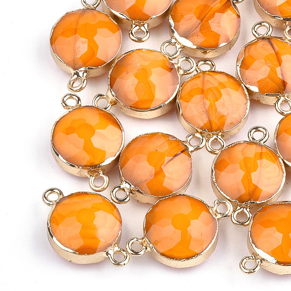 PandaHall Electroplate Glass Links connectors, with Iron Findings, Faceted, Flat Round, Golden, Dark Orange, 22x14x8mm, Hole: 1.5mm Glass...
PandaHall Electroplate Glass Links connectors, with Iron Findings, Faceted, Flat Round, Golden, Dark Orange, 22x14x8mm, Hole: 1.5mm Glass...