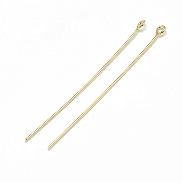 PandaHall Brass Eye Pins, Real 18K Gold Plated, 50mm, Hole: 1mm, Pin: 0.8mm Brass
PandaHall Brass Eye Pins, Real 18K Gold Plated, 50mm, Hole: 1mm, Pin: 0.8mm Brass