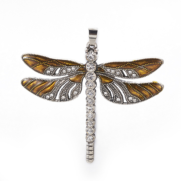 PandaHall Alloy Big Pendants, with Enamel and Rhinestone, Dragonfly, Goldenrod, 56.5x64.5x4.5mm, Hole: 4.5x6mm Alloy Rhinestone+Enamel..., Gold
PandaHall Alloy Big Pendants, with Enamel and Rhinestone, Dragonfly, Goldenrod, 56.5x64.5x4.5mm, Hole: 4.5x6mm Alloy Rhinestone+Enamel..., Gold