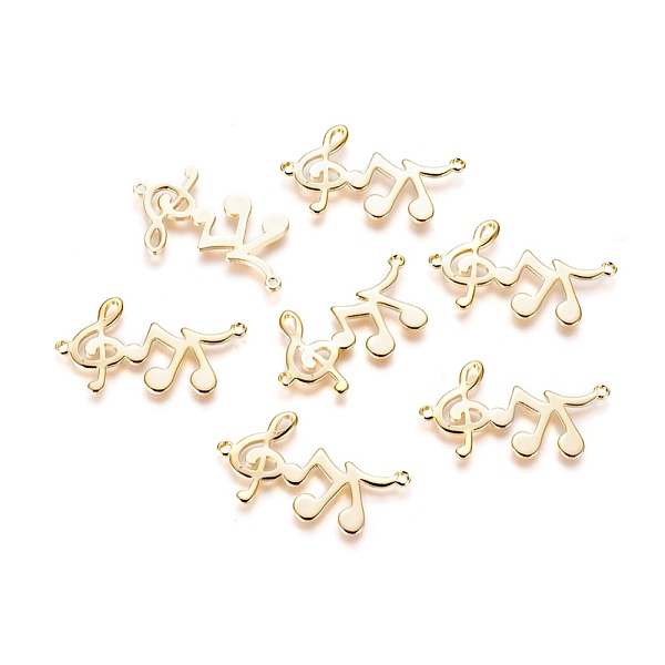PandaHall Brass Links connectors, Musical Note, Real 18K Gold Plated, 16.5x29.5x1mm, Hole: 1.2mm Brass Musical Note
PandaHall Brass Links connectors, Musical Note, Real 18K Gold Plated, 16.5x29.5x1mm, Hole: 1.2mm Brass Musical Note