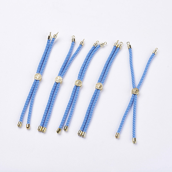 PandaHall Nylon Twisted Cord Bracelet Making, Slider Bracelet Making, with Brass Findings, Cadmium Free & Lead Free, Long-Lasting Plated..., Blue
PandaHall Nylon Twisted Cord Bracelet Making, Slider Bracelet Making, with Brass Findings, Cadmium Free & Lead Free, Long-Lasting Plated..., Blue