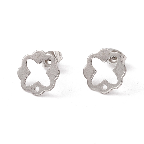 PandaHall 201 Stainless Steel Stud Earring Findings, with Ear Nuts and 304 Stainless Steel Pins, Flower with Hole, Stainless Steel Color...
PandaHall 201 Stainless Steel Stud Earring Findings, with Ear Nuts and 304 Stainless Steel Pins, Flower with Hole, Stainless Steel Color...