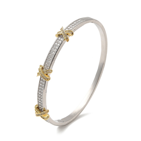 PandaHall Rack Plating Brass Hinged Bangles with Cubic Zirconia, Long-Lasting Plated, Cadmium Free & Lead Free, Platinum, Inner Diameter...
PandaHall Rack Plating Brass Hinged Bangles with Cubic Zirconia, Long-Lasting Plated, Cadmium Free & Lead Free, Platinum, Inner Diameter...