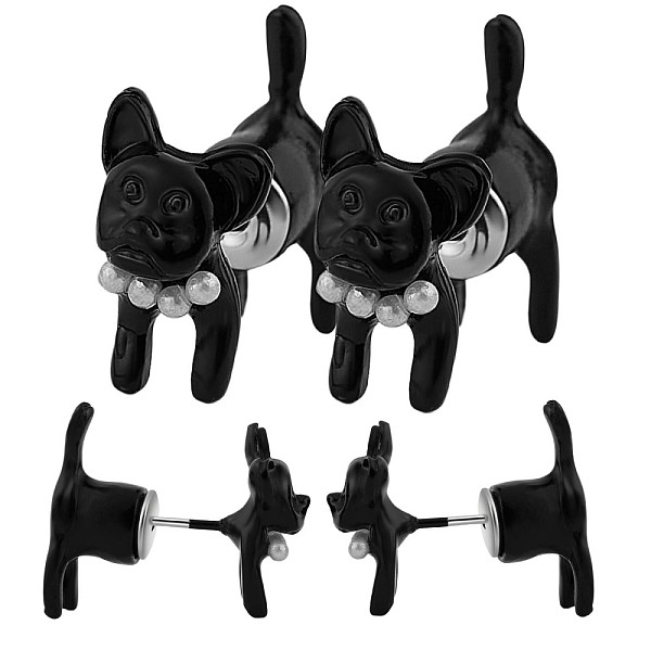 PandaHall Alloy Cartoon Dog Front Back Stud Earrings, Animal Jewelry for Women, Black, 15x18mm Alloy Dog Black
PandaHall Alloy Cartoon Dog Front Back Stud Earrings, Animal Jewelry for Women, Black, 15x18mm Alloy Dog Black