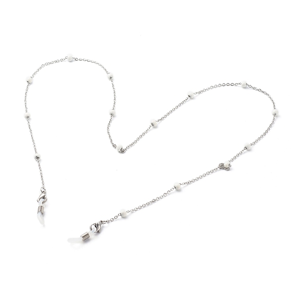PandaHall 304 Stainless Steel Cable Chain Necklaces, with Enamel Beads, EyeGlass Chains, Stainless Steel Color, White, 27.95 inch(71cm)...
PandaHall 304 Stainless Steel Cable Chain Necklaces, with Enamel Beads, EyeGlass Chains, Stainless Steel Color, White, 27.95 inch(71cm)...
