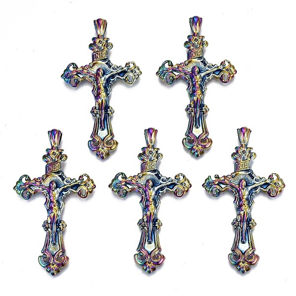 PandaHall Alloy Big Pendants, Cadmium Free & Lead Free, for Religion, Cross & Jesus, Rainbow Color, 58.5x32x6mm, Hole: 5x2.5mm Alloy Cross
PandaHall Alloy Big Pendants, Cadmium Free & Lead Free, for Religion, Cross & Jesus, Rainbow Color, 58.5x32x6mm, Hole: 5x2.5mm Alloy Cross