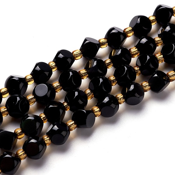 PandaHall Natural Obsidian Beads Strands, with Seed Beads, Six Sided Celestial Dice, 6~6.5x6~6.5x6~6.5mm, Hole: 0.5mm, about 48pcs/strand...
PandaHall Natural Obsidian Beads Strands, with Seed Beads, Six Sided Celestial Dice, 6~6.5x6~6.5x6~6.5mm, Hole: 0.5mm, about 48pcs/strand...