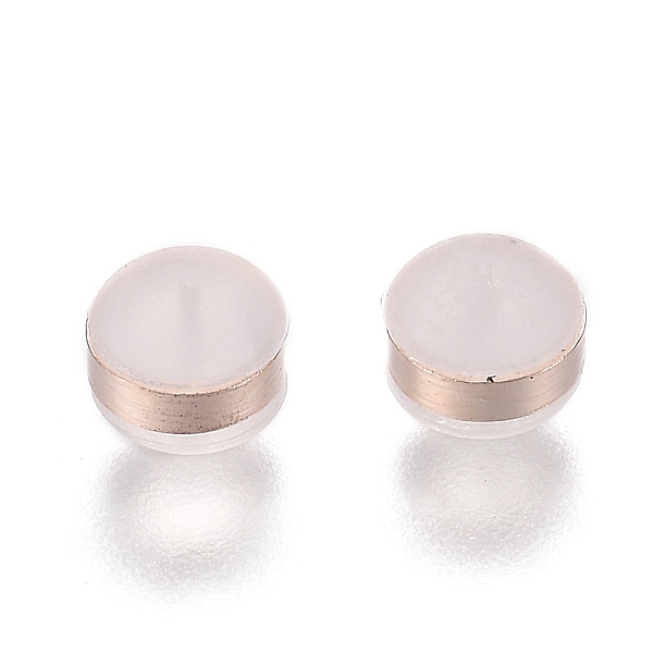 PandaHall Brass Rings Silicone Ear Nuts, Frosted, Earring Backs, Rose Gold, 5.7x5.7x4.5mm, Hole: 1mm Silicone
PandaHall Brass Rings Silicone Ear Nuts, Frosted, Earring Backs, Rose Gold, 5.7x5.7x4.5mm, Hole: 1mm Silicone