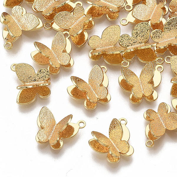PandaHall Brass Charms, Nickel Free, Butterfly, Textured, Real 18K Gold Plated, 8.5x10.5x4~4.5mm, Hole: 0.9mm Brass Butterfly
PandaHall Brass Charms, Nickel Free, Butterfly, Textured, Real 18K Gold Plated, 8.5x10.5x4~4.5mm, Hole: 0.9mm Brass Butterfly
