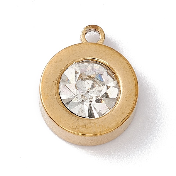 PandaHall 304 Stainless Steel Pendants, with Crystal Rhinestone, Flat Round, Golden, 12.5x10x5mm, Hole: 1mm Stainless Steel+Rhinestone Flat..., Clear
PandaHall 304 Stainless Steel Pendants, with Crystal Rhinestone, Flat Round, Golden, 12.5x10x5mm, Hole: 1mm Stainless Steel+Rhinestone Flat..., Clear