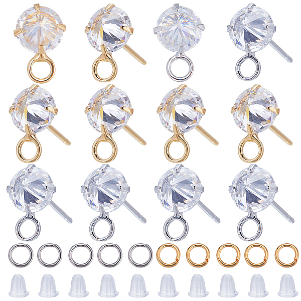 PandaHall CREATCABIN 12Pcs 2 Color Brass Cubic Zirconia Stud Earring Findings Ear Stud Earrings Earring Posts with Loops Open Jump Rings Ear...
PandaHall CREATCABIN 12Pcs 2 Color Brass Cubic Zirconia Stud Earring Findings Ear Stud Earrings Earring Posts with Loops Open Jump Rings Ear...