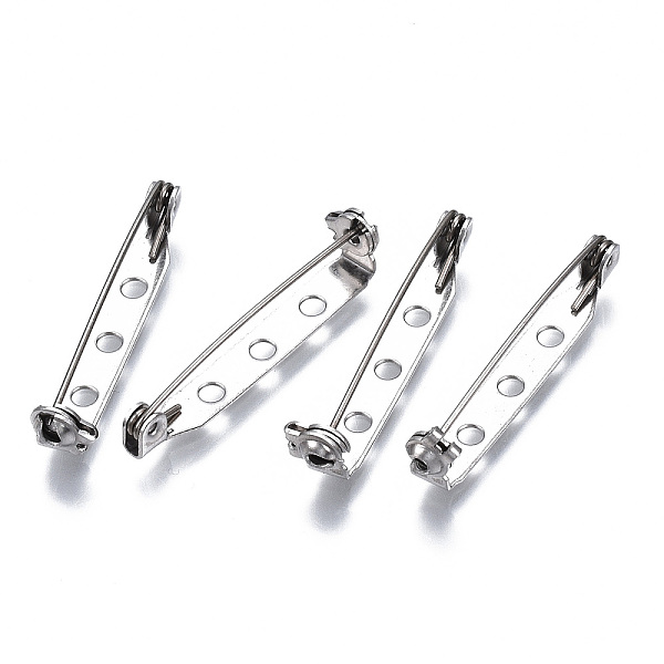 PandaHall 201 Stainless Steel Brooch Pin Back Safety Catch Bar Pins, with 2 Holes, Stainless Steel Color, 33x4.5x6mm, Hole: 2mm, Pin: 0.5mm...
PandaHall 201 Stainless Steel Brooch Pin Back Safety Catch Bar Pins, with 2 Holes, Stainless Steel Color, 33x4.5x6mm, Hole: 2mm, Pin: 0.5mm...