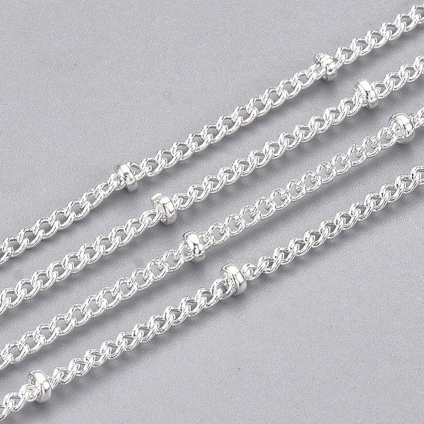 PandaHall Brass Curb Chains, Satellite Chains, with Spool, Soldered, Silver Color Plated, 2x1.5x0.4mm, about 49.21 Feet(15m)/roll Brass
PandaHall Brass Curb Chains, Satellite Chains, with Spool, Soldered, Silver Color Plated, 2x1.5x0.4mm, about 49.21 Feet(15m)/roll Brass