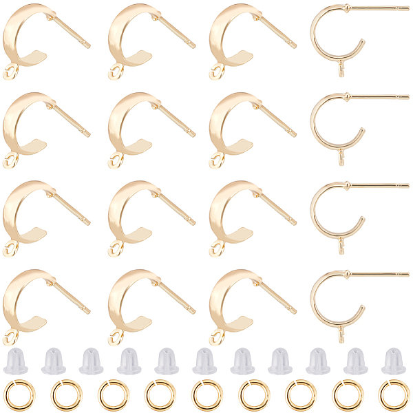 PandaHall CREATCABIN 18Pcs Half Hoop Earring Findings 18K Gold Plated Brass Round Stud Earrings with Loop Huggie Earrings Posts with Ear...
PandaHall CREATCABIN 18Pcs Half Hoop Earring Findings 18K Gold Plated Brass Round Stud Earrings with Loop Huggie Earrings Posts with Ear...