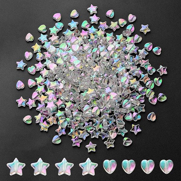 PandaHall 30OPcs 2 Style Eco-Friendly Transparent Acrylic Beads, Heart/Star, Dyed, AB Color, Clear AB, 8x8x3mm, Hole: 1.5mm Acrylic Star..., White
PandaHall 30OPcs 2 Style Eco-Friendly Transparent Acrylic Beads, Heart/Star, Dyed, AB Color, Clear AB, 8x8x3mm, Hole: 1.5mm Acrylic Star..., White