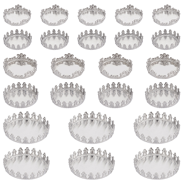 PandaHall 60Pcs 6 Style 304 Stainless Steel Plain Edge Bezel Cups, Cabochon Settings, Flat Round, Stainless Steel Color, 13~21x3~4mm...
PandaHall 60Pcs 6 Style 304 Stainless Steel Plain Edge Bezel Cups, Cabochon Settings, Flat Round, Stainless Steel Color, 13~21x3~4mm...