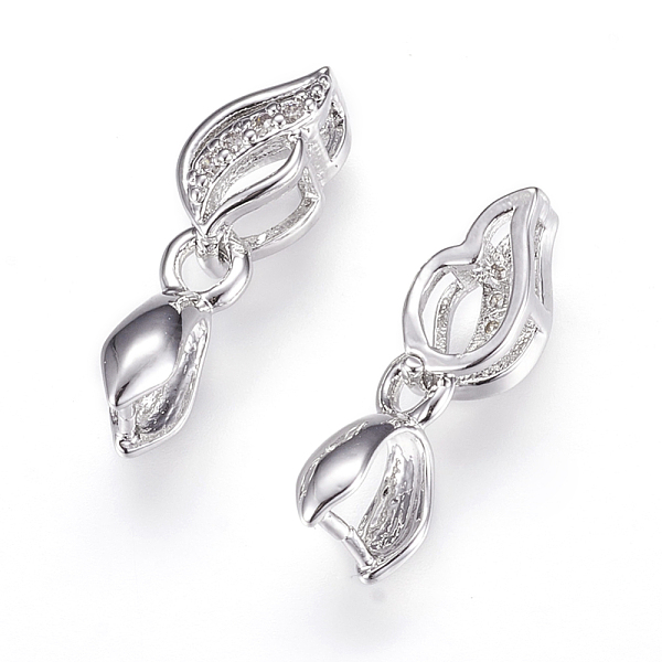 PandaHall Long-Lasting Plated Brass Micro Pave Cubic Zirconia Ice Pick Pinch Bails, Real Platinum Plated, 18mm, Hole: 2x4mm, 10x6x3.5mm, Pin...
PandaHall Long-Lasting Plated Brass Micro Pave Cubic Zirconia Ice Pick Pinch Bails, Real Platinum Plated, 18mm, Hole: 2x4mm, 10x6x3.5mm, Pin...