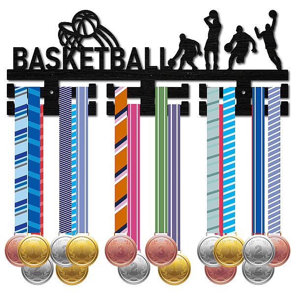 PandaHall CREATCABIN Wooden Basketball Medal Hanger Display Medal Holder Sport Medal Rack Wall Rack Mounted Over 30 Medals Awards Ribbon..., Black
PandaHall CREATCABIN Wooden Basketball Medal Hanger Display Medal Holder Sport Medal Rack Wall Rack Mounted Over 30 Medals Awards Ribbon..., Black