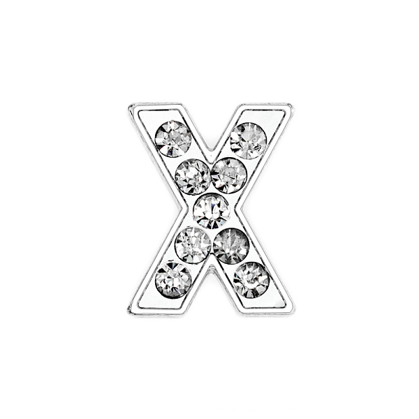 PandaHall Eco-Friendly Zinc Alloy Slide Charms, with Rhinestone, Platinum Plated, Letter, Crystal, Letter.X, 12mm, Hole: 1.5x7.9mm..., Clear
PandaHall Eco-Friendly Zinc Alloy Slide Charms, with Rhinestone, Platinum Plated, Letter, Crystal, Letter.X, 12mm, Hole: 1.5x7.9mm..., Clear
