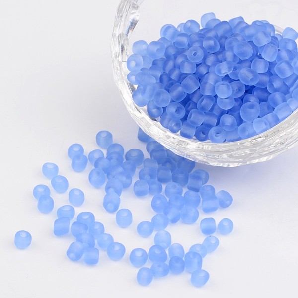 PandaHall 6/0 Frosted Round Glass Seed Beads, Cornflower Blue, Size: about 4mm in diameter, hole:1.5mm, about 495pcs/50g Glass Blue
PandaHall 6/0 Frosted Round Glass Seed Beads, Cornflower Blue, Size: about 4mm in diameter, hole:1.5mm, about 495pcs/50g Glass Blue