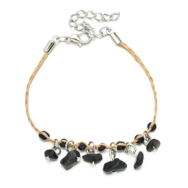 PandaHall Boho Multicolor Beads Gravel Woven Anklets, Natural Hypersthene Anklets Hypersthene
PandaHall Boho Multicolor Beads Gravel Woven Anklets, Natural Hypersthene Anklets Hypersthene