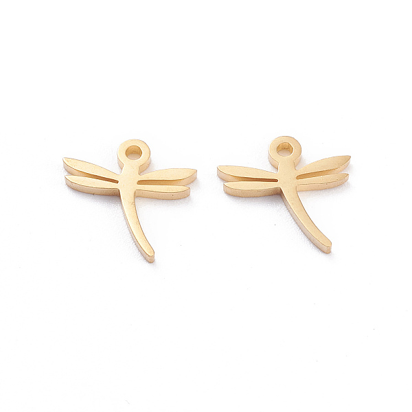 PandaHall 304 Stainless Steel Charms, Laser Cut, Dragonfly, Golden, 11x11x1mm, Hole: 1.2mm 304 Stainless Steel Dragonfly
PandaHall 304 Stainless Steel Charms, Laser Cut, Dragonfly, Golden, 11x11x1mm, Hole: 1.2mm 304 Stainless Steel Dragonfly