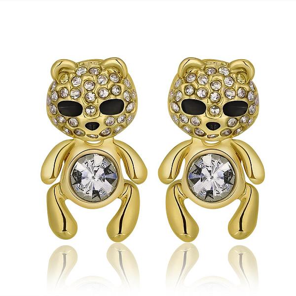 PandaHall Real 18K Gold Plated Bear Tin Alloy Cubic Zirconia Stud Earrings, with Rhinestone, Clear, 19x11mm Cubic Zirconia Clear
PandaHall Real 18K Gold Plated Bear Tin Alloy Cubic Zirconia Stud Earrings, with Rhinestone, Clear, 19x11mm Cubic Zirconia Clear