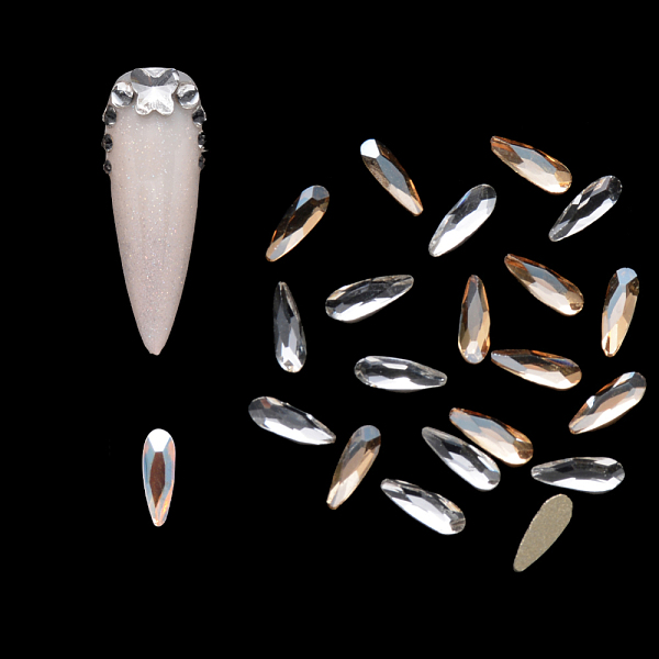 PandaHall Flat Back Glass Rhinestone Cabochons, Nail Art Decoration Accessories, Faceted, Teardrop, Mixed Color, 6x2x1mm, 20pcs/bag Glass..., Multicolor
PandaHall Flat Back Glass Rhinestone Cabochons, Nail Art Decoration Accessories, Faceted, Teardrop, Mixed Color, 6x2x1mm, 20pcs/bag Glass..., Multicolor