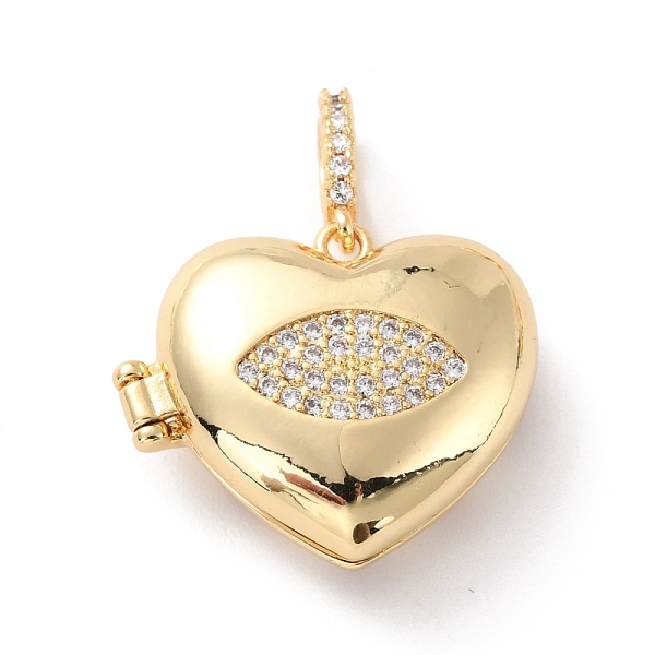 PandaHall Brass Micro Pave Cubic Zirconia Diffuser Locket Pendants, Long-Lasting Plated, Heart with eye, Real 18K Gold Plated..., Clear
PandaHall Brass Micro Pave Cubic Zirconia Diffuser Locket Pendants, Long-Lasting Plated, Heart with eye, Real 18K Gold Plated..., Clear