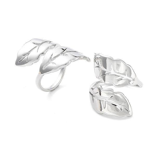PandaHall Brass Open Cuff Rings, Hollow Leaf, Platinum, Inner Diameter: 18mm Brass Leaf
PandaHall Brass Open Cuff Rings, Hollow Leaf, Platinum, Inner Diameter: 18mm Brass Leaf
