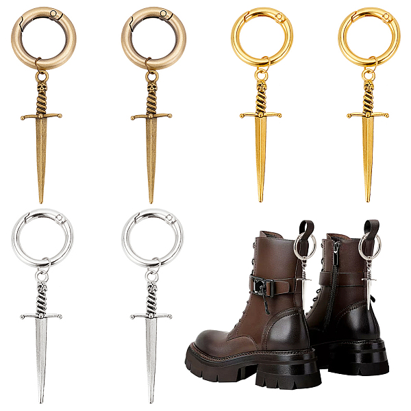 PandaHall 6Pcs 3 Colors Sword Alloy Shoe Charms, for Shoe Decorations, Mixed Color, 85mm, 2pcs/color Alloy Others
PandaHall 6Pcs 3 Colors Sword Alloy Shoe Charms, for Shoe Decorations, Mixed Color, 85mm, 2pcs/color Alloy Others