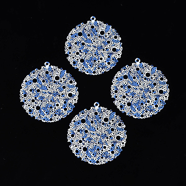 PandaHall 430 Stainless Steel Pendants, Spray Painted, Etched Metal Embellishments, Flat Round with Flower Pattern, White, 45x40x0.4mm, Hole...
PandaHall 430 Stainless Steel Pendants, Spray Painted, Etched Metal Embellishments, Flat Round with Flower Pattern, White, 45x40x0.4mm, Hole...