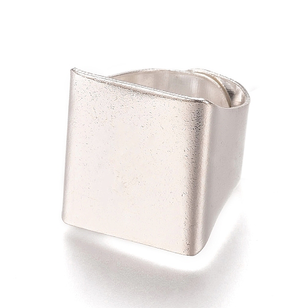 PandaHall Brass Finger Rings, Wide Band Rings, Square, Silver Color Plated, 17x19.5mm Brass
PandaHall Brass Finger Rings, Wide Band Rings, Square, Silver Color Plated, 17x19.5mm Brass