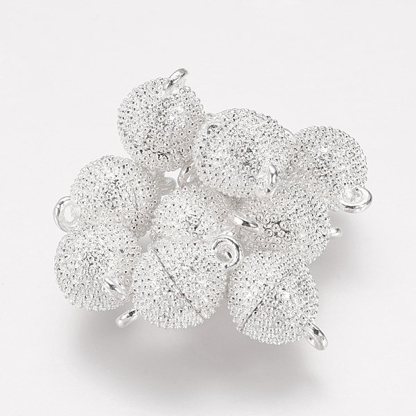 PandaHall Alloy Magnetic Clasps, Round, Silver Color Plated, 16x10.5mm, Hole: 2mm Alloy Round
PandaHall Alloy Magnetic Clasps, Round, Silver Color Plated, 16x10.5mm, Hole: 2mm Alloy Round