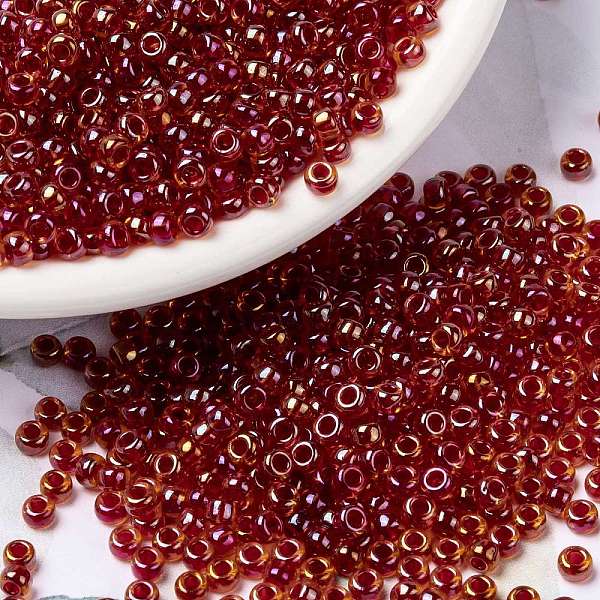 PandaHall MIYUKI Round Rocailles Beads, Japanese Seed Beads, (RR3528) Fancy Lined Siam, 8/0, 3mm, Hole: 1mm, about 2111~2277pcs/50g Glass..., Red
PandaHall MIYUKI Round Rocailles Beads, Japanese Seed Beads, (RR3528) Fancy Lined Siam, 8/0, 3mm, Hole: 1mm, about 2111~2277pcs/50g Glass..., Red