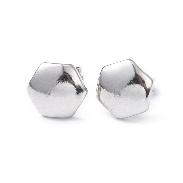 PandaHall 304 Stainless Steel Hexagon Stud Earrings for Women, Stainless Steel Color, 9x10mm, Pin: 0.8mm 304 Stainless Steel Hexagon
PandaHall 304 Stainless Steel Hexagon Stud Earrings for Women, Stainless Steel Color, 9x10mm, Pin: 0.8mm 304 Stainless Steel Hexagon