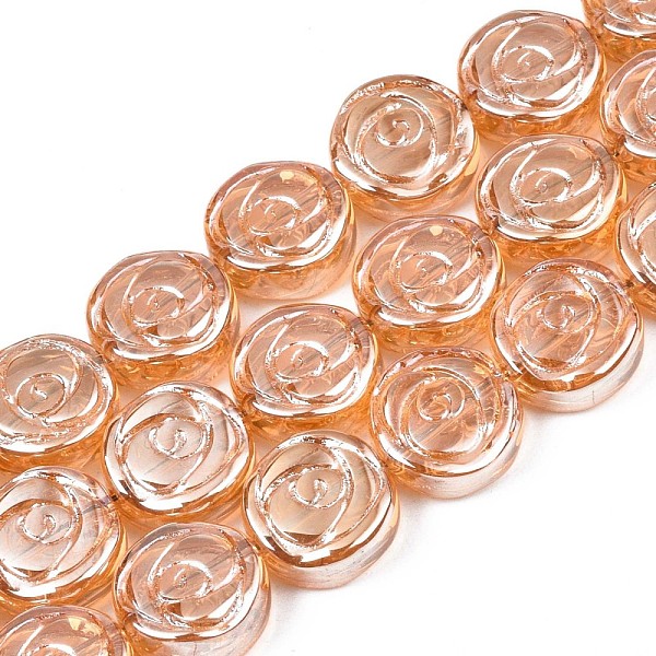PandaHall Electroplate Glass Beads Strand, Pearl Luster Plated, Flat Round with Rose Flower, Sandy Brown, 10x4mm, Hole: 0.9mm, about...
PandaHall Electroplate Glass Beads Strand, Pearl Luster Plated, Flat Round with Rose Flower, Sandy Brown, 10x4mm, Hole: 0.9mm, about...