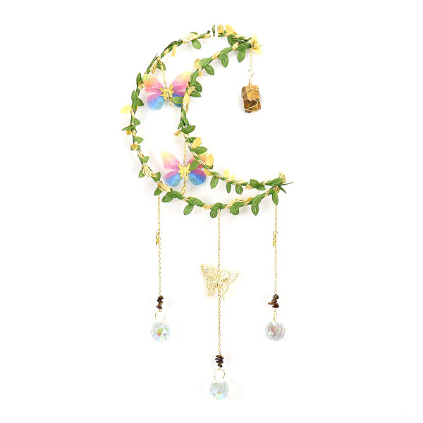 PandaHall Crystals Moon Chakra Hanging Pendants Decoration, with Natural Tiger Eye Chips and Brass Findings, for Home, Garden Decoration...
PandaHall Crystals Moon Chakra Hanging Pendants Decoration, with Natural Tiger Eye Chips and Brass Findings, for Home, Garden Decoration...