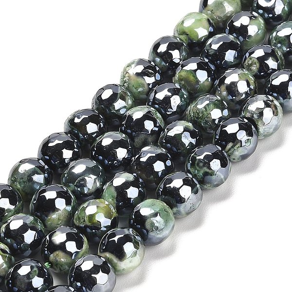 PandaHall Electroplated Natural Fire Crackle Agate Round Beads Strands, Dyed & Heated, Faceted(128 Facets), Spring Green, 10mm, Hole: 1.4mm...
PandaHall Electroplated Natural Fire Crackle Agate Round Beads Strands, Dyed & Heated, Faceted(128 Facets), Spring Green, 10mm, Hole: 1.4mm...