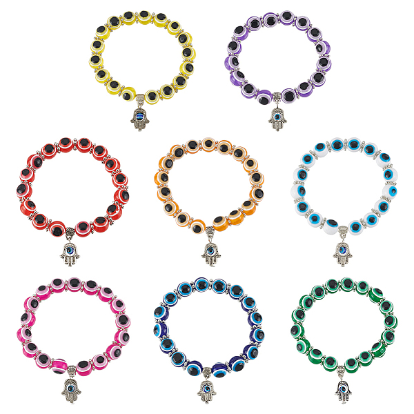 PandaHall ANATTASOUL 6Pcs 6 Colors Evil Eye Resin Beaded Stretch Bracelets Set with Hamsa Hand Charms, Mixed Color, Inner Diameter: 2 inch..., Multicolor
PandaHall ANATTASOUL 6Pcs 6 Colors Evil Eye Resin Beaded Stretch Bracelets Set with Hamsa Hand Charms, Mixed Color, Inner Diameter: 2 inch..., Multicolor