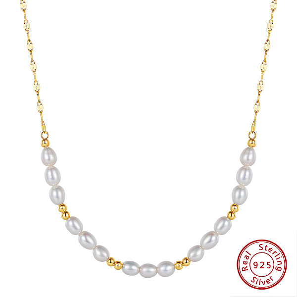 PandaHall 925 Sterling Silver with Natural Pearls Beads Necklaces, Oval, Real 14K Gold Plated, 15.98 inch(40.6cm) Pearl Oval White
PandaHall 925 Sterling Silver with Natural Pearls Beads Necklaces, Oval, Real 14K Gold Plated, 15.98 inch(40.6cm) Pearl Oval White