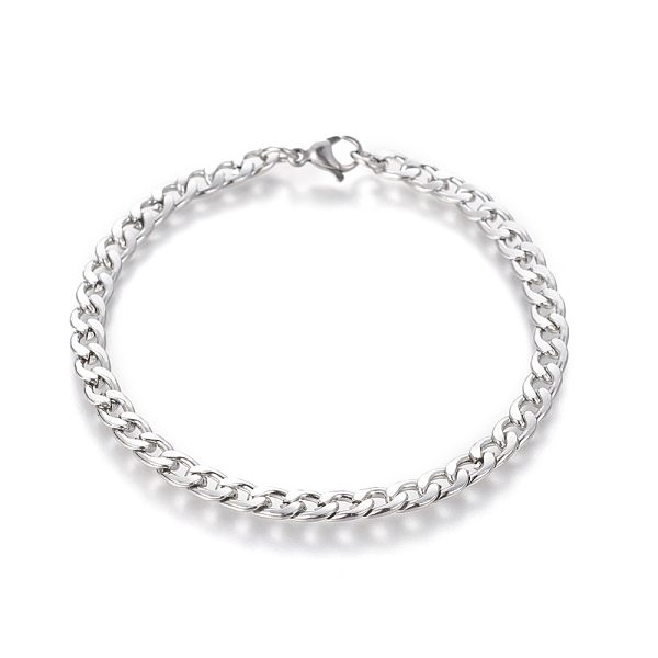 PandaHall 304 Stainless Steel Curb Chain Bracelets, with Lobster Claw Clasps, Stainless Steel Color, 8-1/8 inch(20.7cm), 5mm 304 Stainless...
PandaHall 304 Stainless Steel Curb Chain Bracelets, with Lobster Claw Clasps, Stainless Steel Color, 8-1/8 inch(20.7cm), 5mm 304 Stainless...
