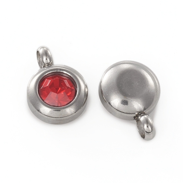 PandaHall Trendy Original Color 304 Stainless Steel Grade A Rhinestone Flat Round Charm Pendants, July Birthstone Charms, Faceted, Stainless..., Red
PandaHall Trendy Original Color 304 Stainless Steel Grade A Rhinestone Flat Round Charm Pendants, July Birthstone Charms, Faceted, Stainless..., Red