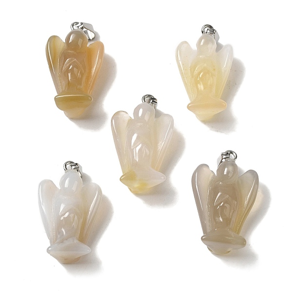 PandaHall Natural Agate Pendants, Angel Charms with Platinum Plated Alloy Snap on Bails, 31~31.5x17~18x12mm, Hole: 7.5x4mm Natural Agate...
PandaHall Natural Agate Pendants, Angel Charms with Platinum Plated Alloy Snap on Bails, 31~31.5x17~18x12mm, Hole: 7.5x4mm Natural Agate...
