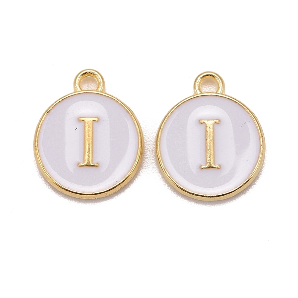 PandaHall Golden Plated Alloy Charms, Cadmium Free & Lead Free, with Enamel, Enamelled Sequins, Flat Round with Letter, White, Letter.I...
PandaHall Golden Plated Alloy Charms, Cadmium Free & Lead Free, with Enamel, Enamelled Sequins, Flat Round with Letter, White, Letter.I...