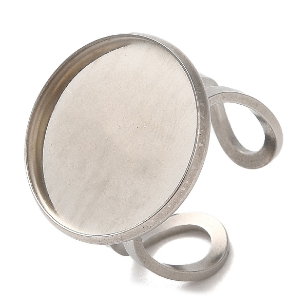 PandaHall 304 Stainless Steel Open Cuff Findings, Bezel Cup Ring Settings, Flat Round, Stainless Steel Color, Inner Diameter: 18mm, Tray...
PandaHall 304 Stainless Steel Open Cuff Findings, Bezel Cup Ring Settings, Flat Round, Stainless Steel Color, Inner Diameter: 18mm, Tray...