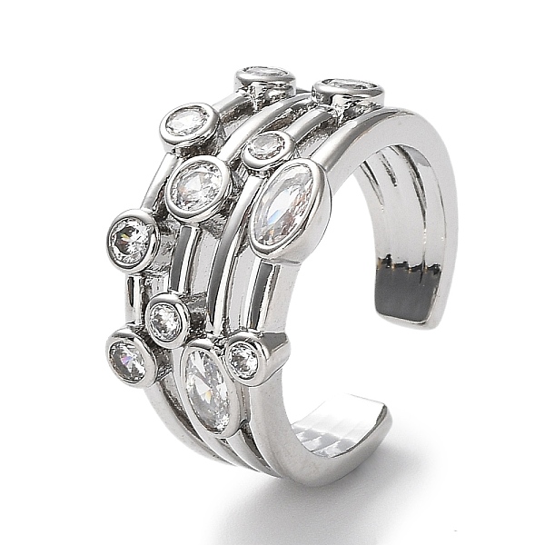 PandaHall Rack Plating Brass Micro Pave Cubic Zirconia Open Cuff Rings, Oval, Lead Free & Cadmium Free, Long-Lasting Plated, Platinum, Inner...
PandaHall Rack Plating Brass Micro Pave Cubic Zirconia Open Cuff Rings, Oval, Lead Free & Cadmium Free, Long-Lasting Plated, Platinum, Inner...